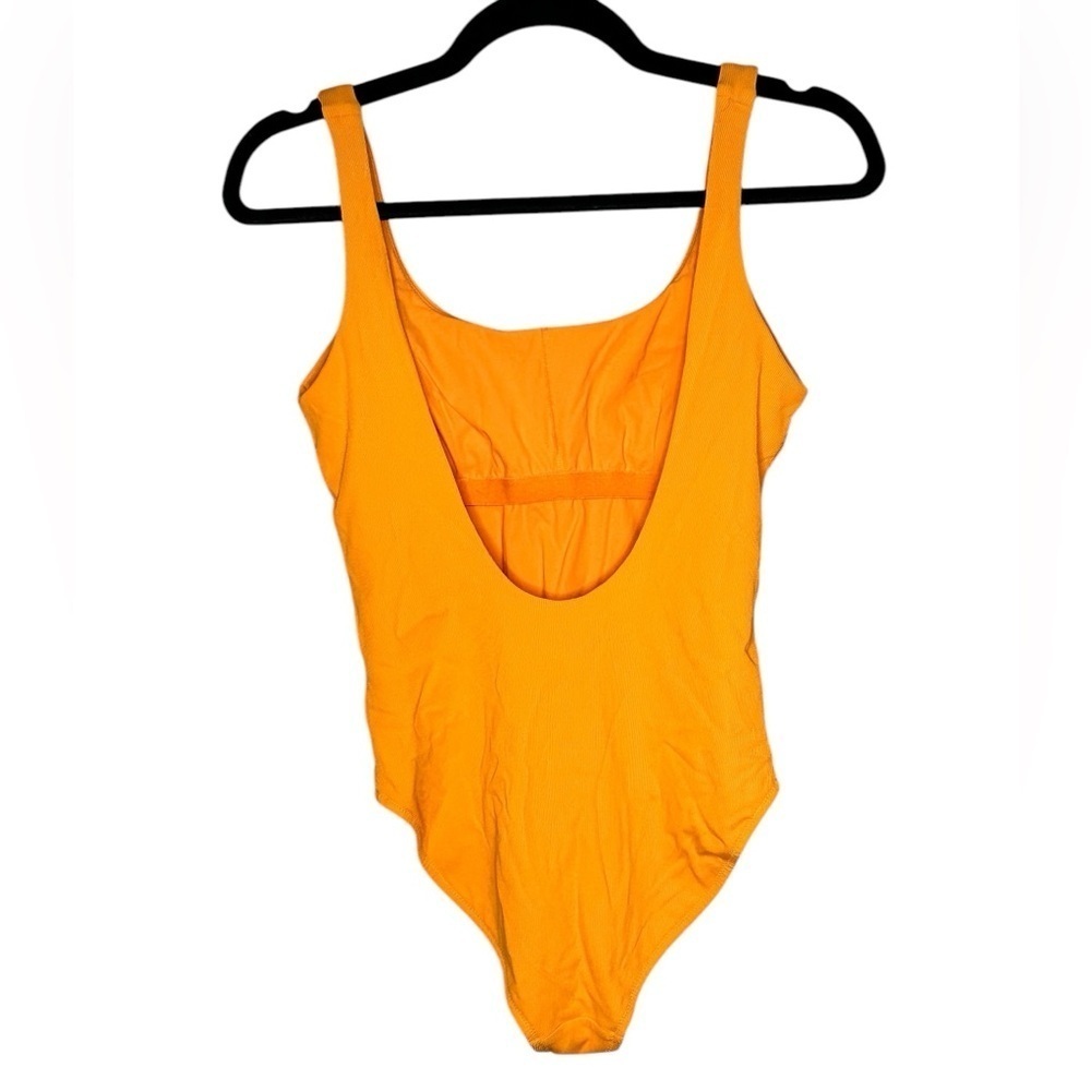 NWOT Athleta Cloudbreak Rib Scoop One Piece Swimsuit Monarch Orange XS - Picture 3 of 5